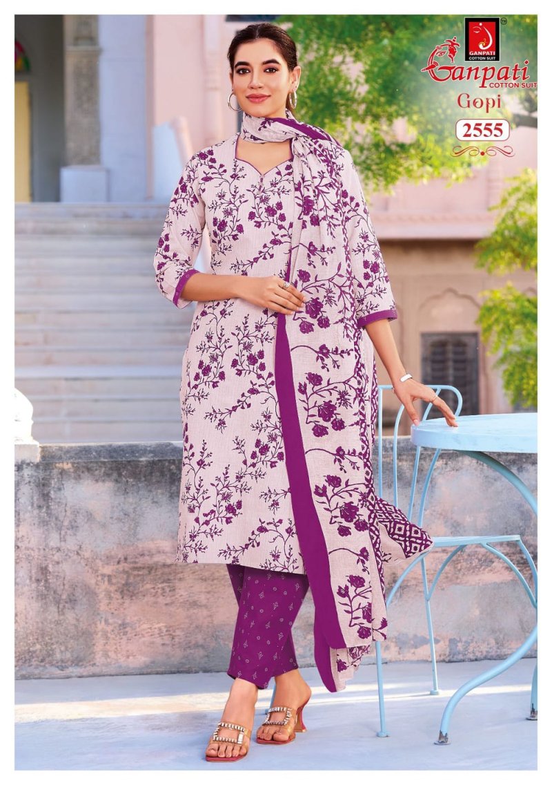 Gopi Vol 16 By Ganpati Cotton Printed Readymade Dress 